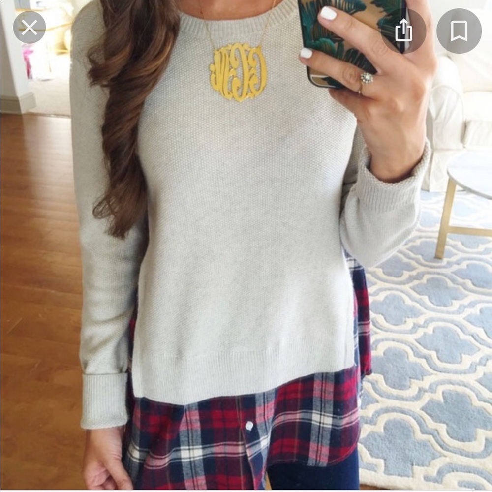 Treasure and bond sweater size s knit and plaid size small